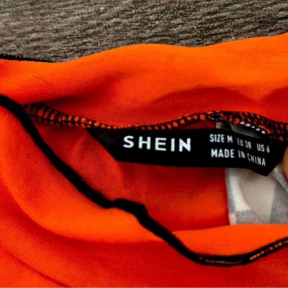 Fashion nova bike shorts Shein top checkered flag work out M - Picture 6 of 10